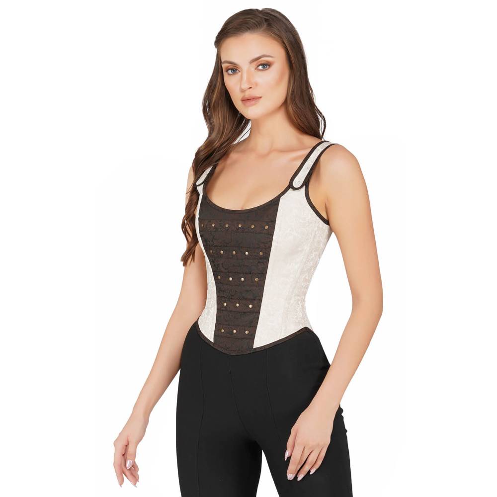 Attitude Corsets - Rebekah Haut corset - Marron